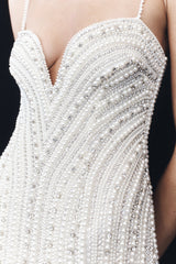 Naveena Embellished Mini Dress - Silver