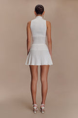 Indy Pointelle Knit Mini Skirt - Ivory