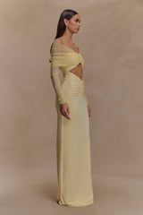 Rafaella Slinky And Mesh Maxi Dress - Lemon