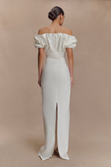 Sariya Sculptural Maxi Dress - White
