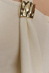 Xanthia Knit Halter Top - Ivory