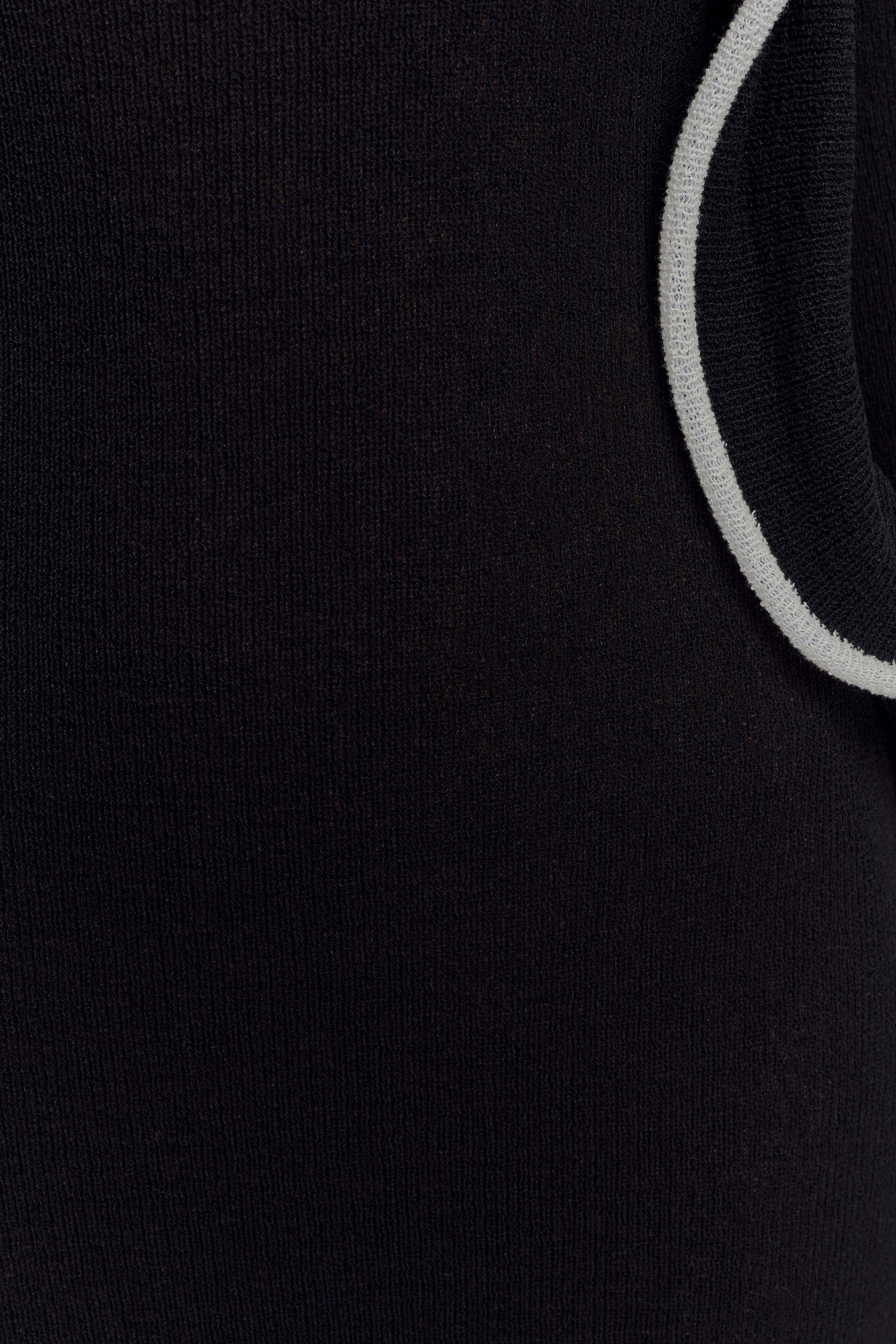 Sandrine Off Shoulder Knit Maxi Dress - Black/White