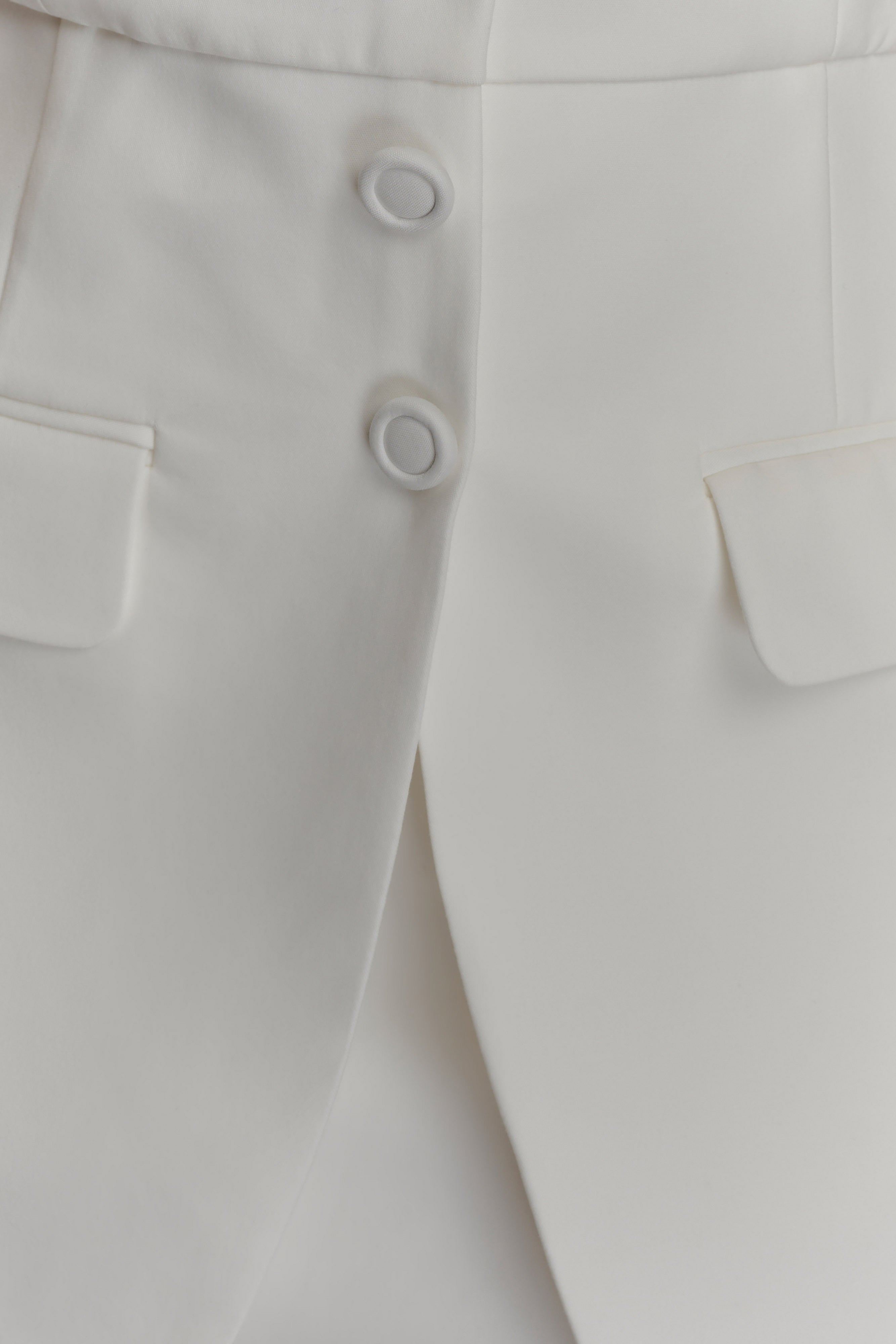 Ruth Cotton Halter Mini Dress - Ivory