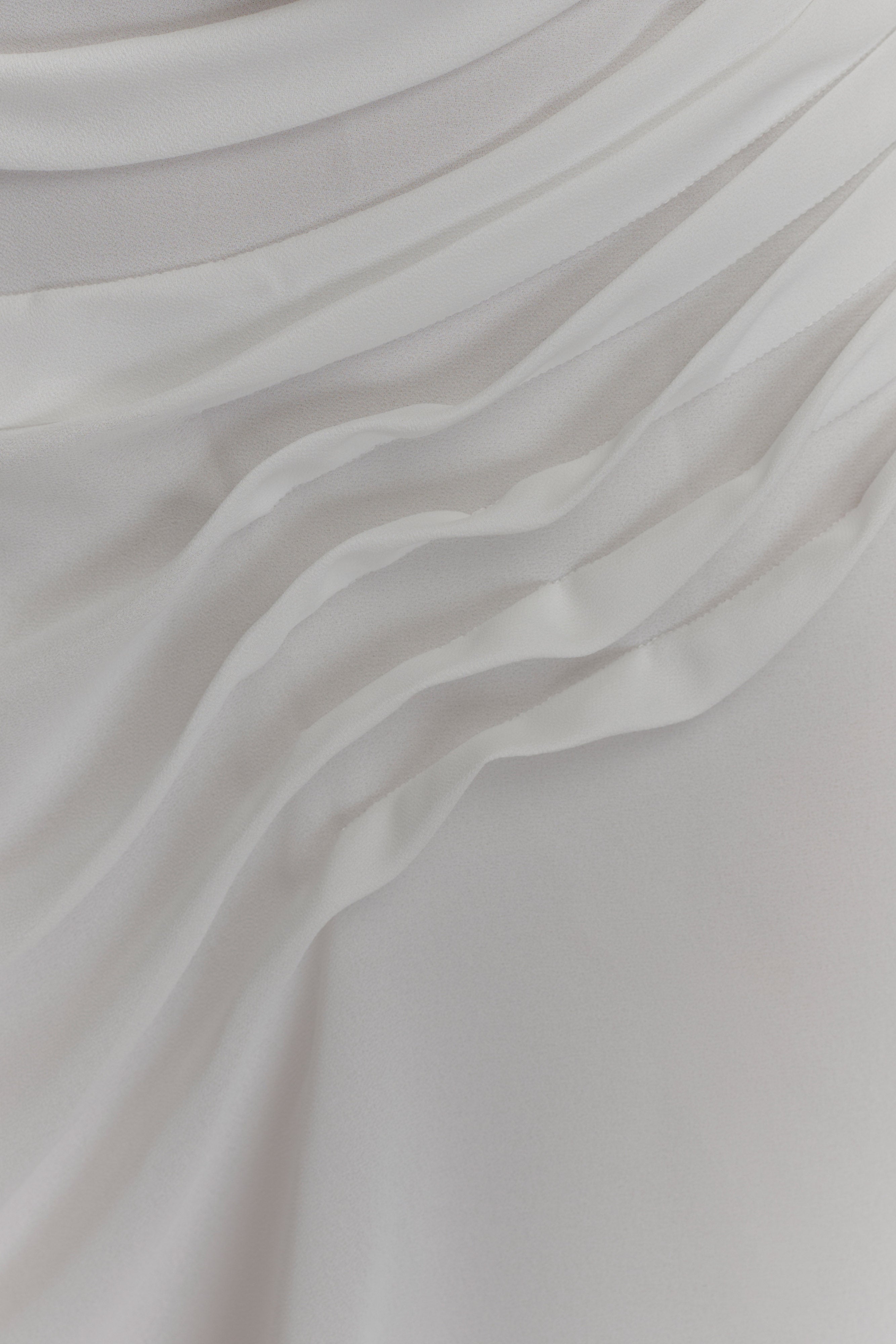 Oria Chiffon Mini Dress - White