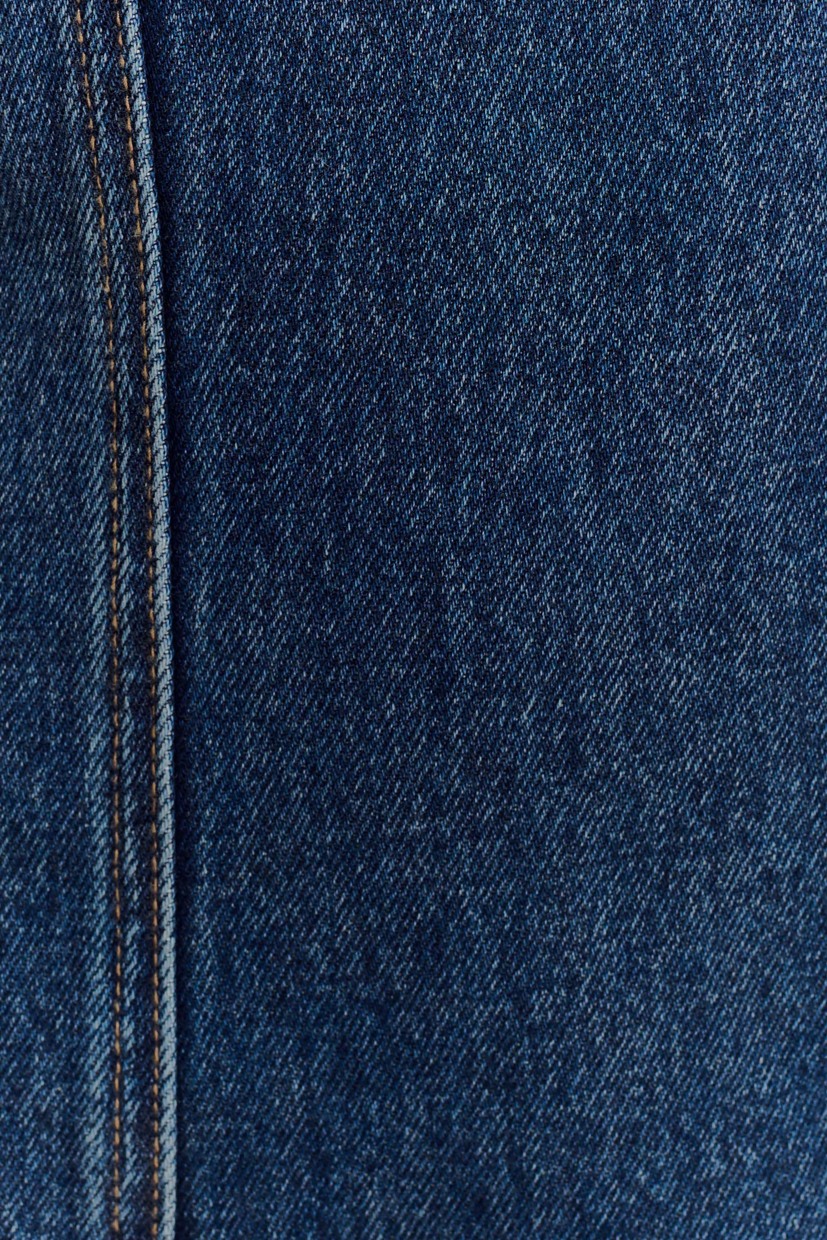 Pascale Off Shoulder Denim Mini Dress - Washed Dark Blue