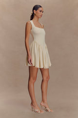 Sharon Scuba Jersey Mini Dress - Ivory