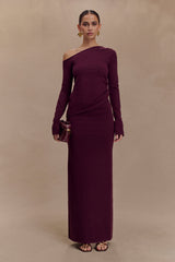 Miles Knit Maxi Skirt - Plum