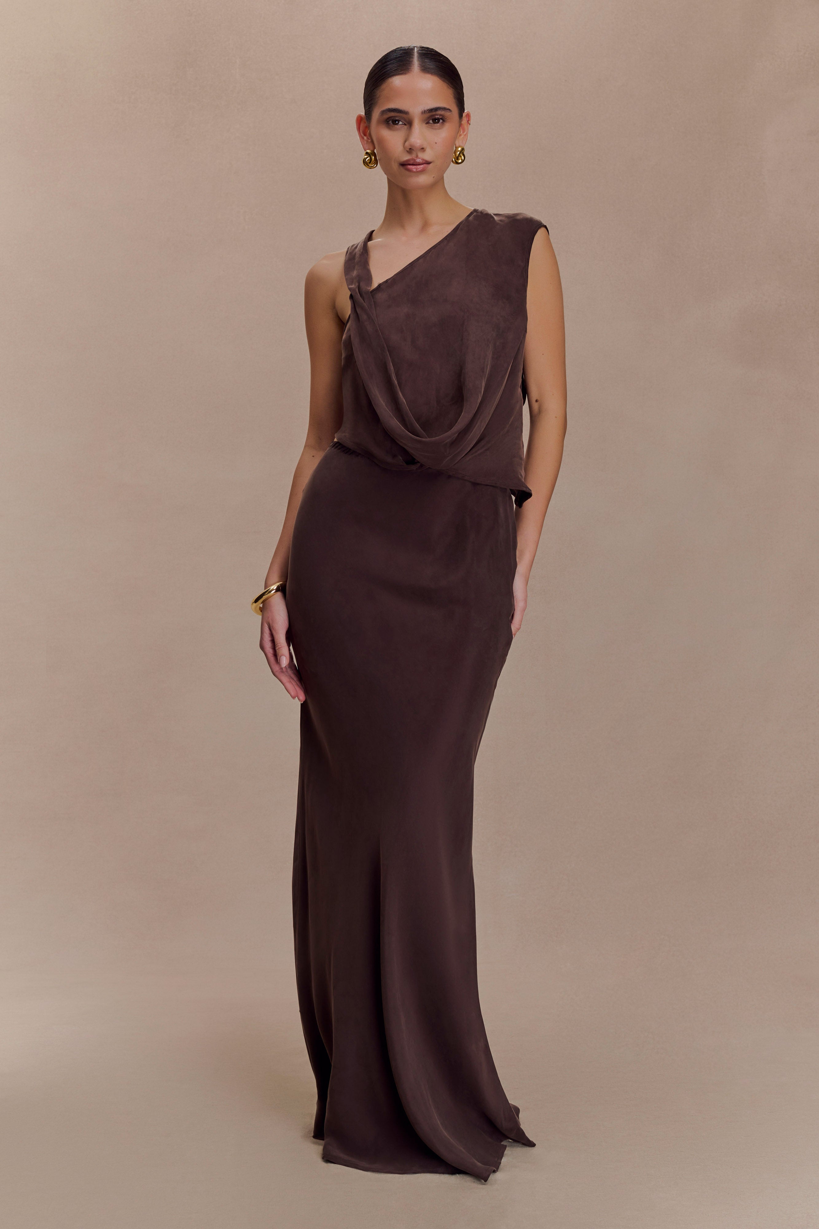 Violeta Asymmetric Top - Dark Chocolate