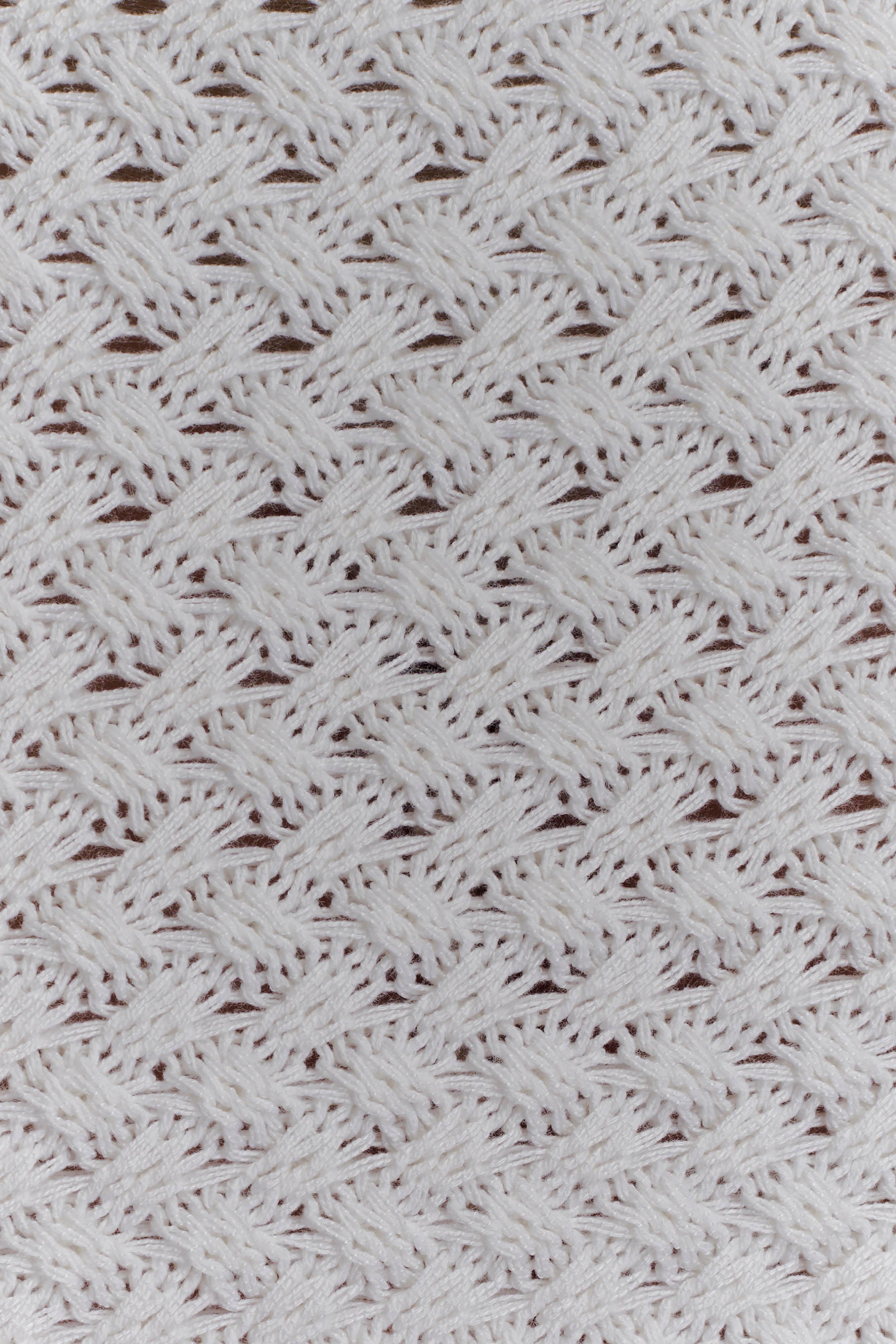 Terrymae Crochet Mini Skirt - White