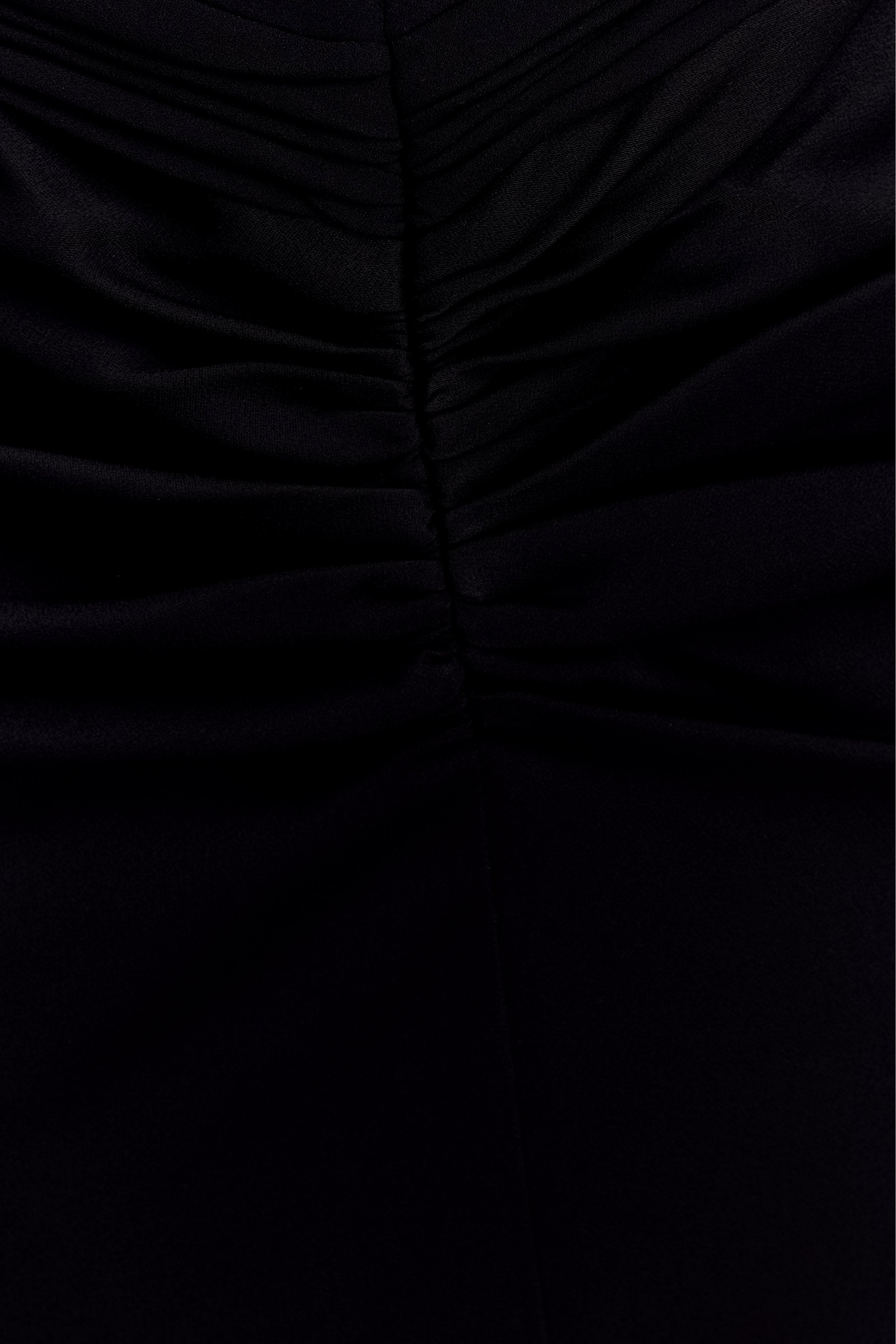 Vivianne Low Neck Maxi Dress - Black