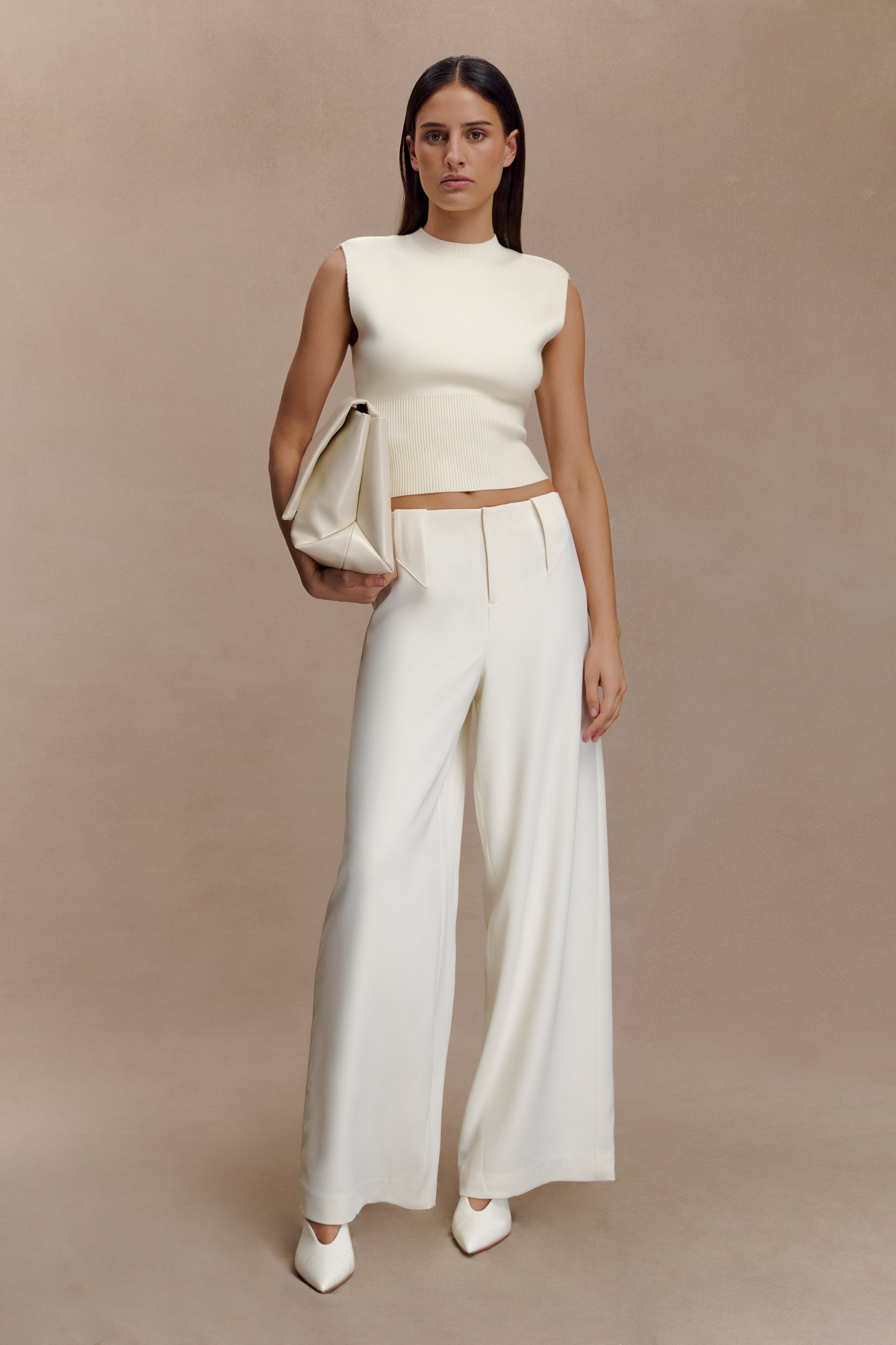 Sharpay Sleeveless Knit Top - Ivory