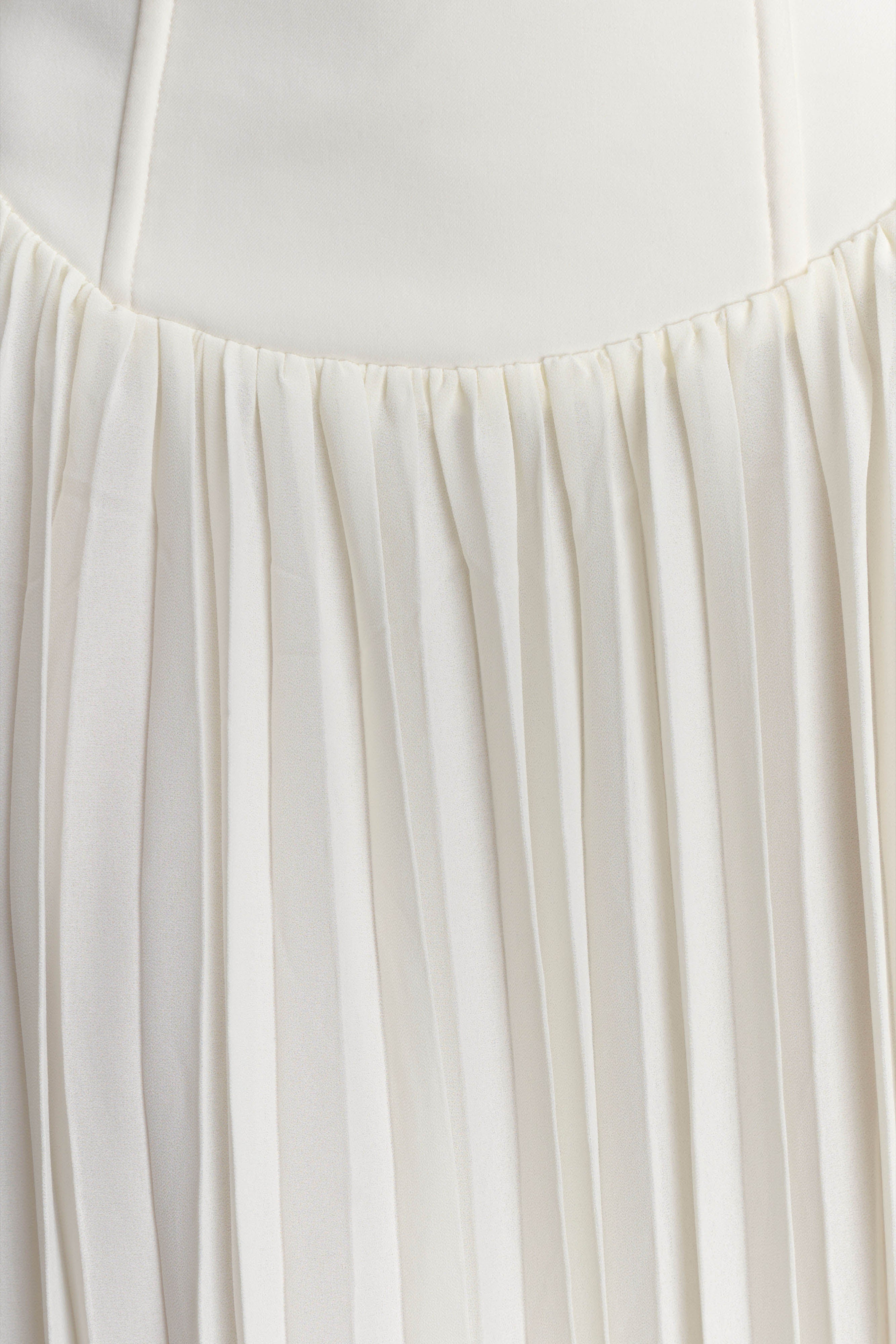 Stacie Pleated Halter Maxi Dress - Ivory