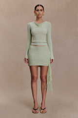 Terrymae Crochet Mini Skirt - Pastel Green