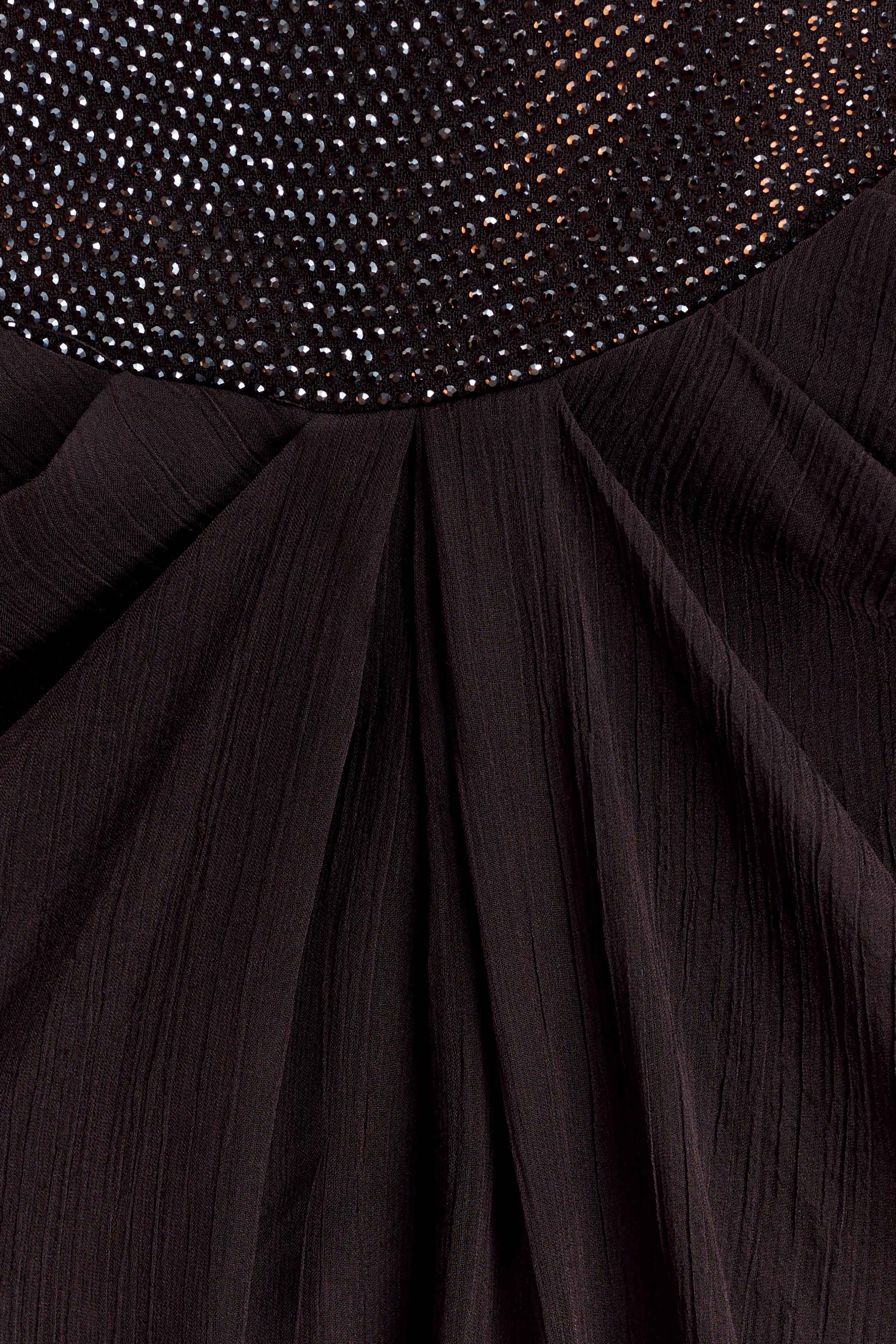 Siren Satin And Diamante Maxi Skirt - Dark Chocolate