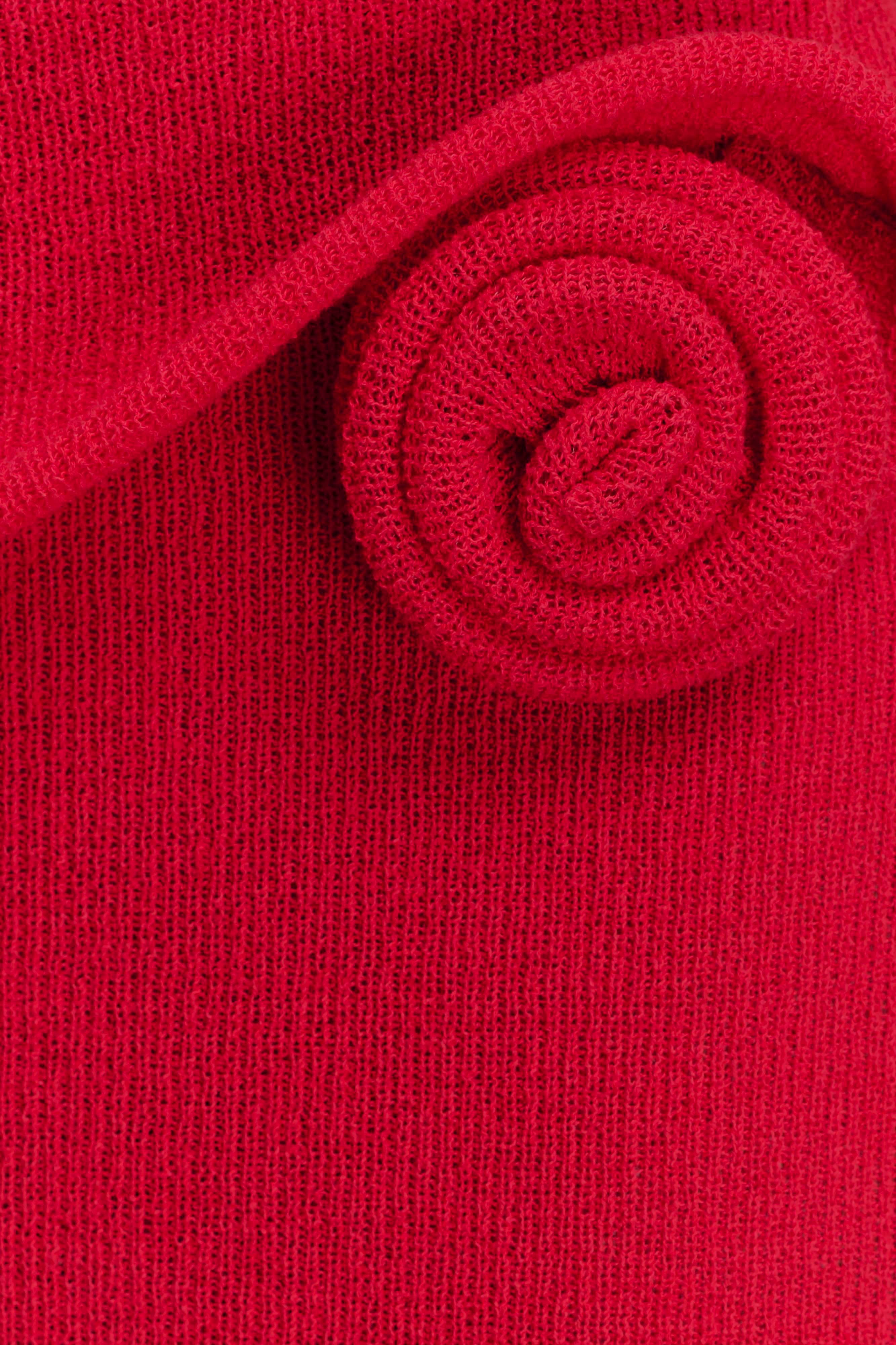 Samira Knit Wired Maxi Skirt - Red