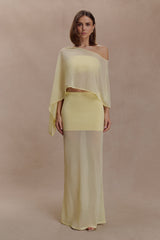 Tanyel Sheer And Bandage Knit Maxi Skirt - Lemon