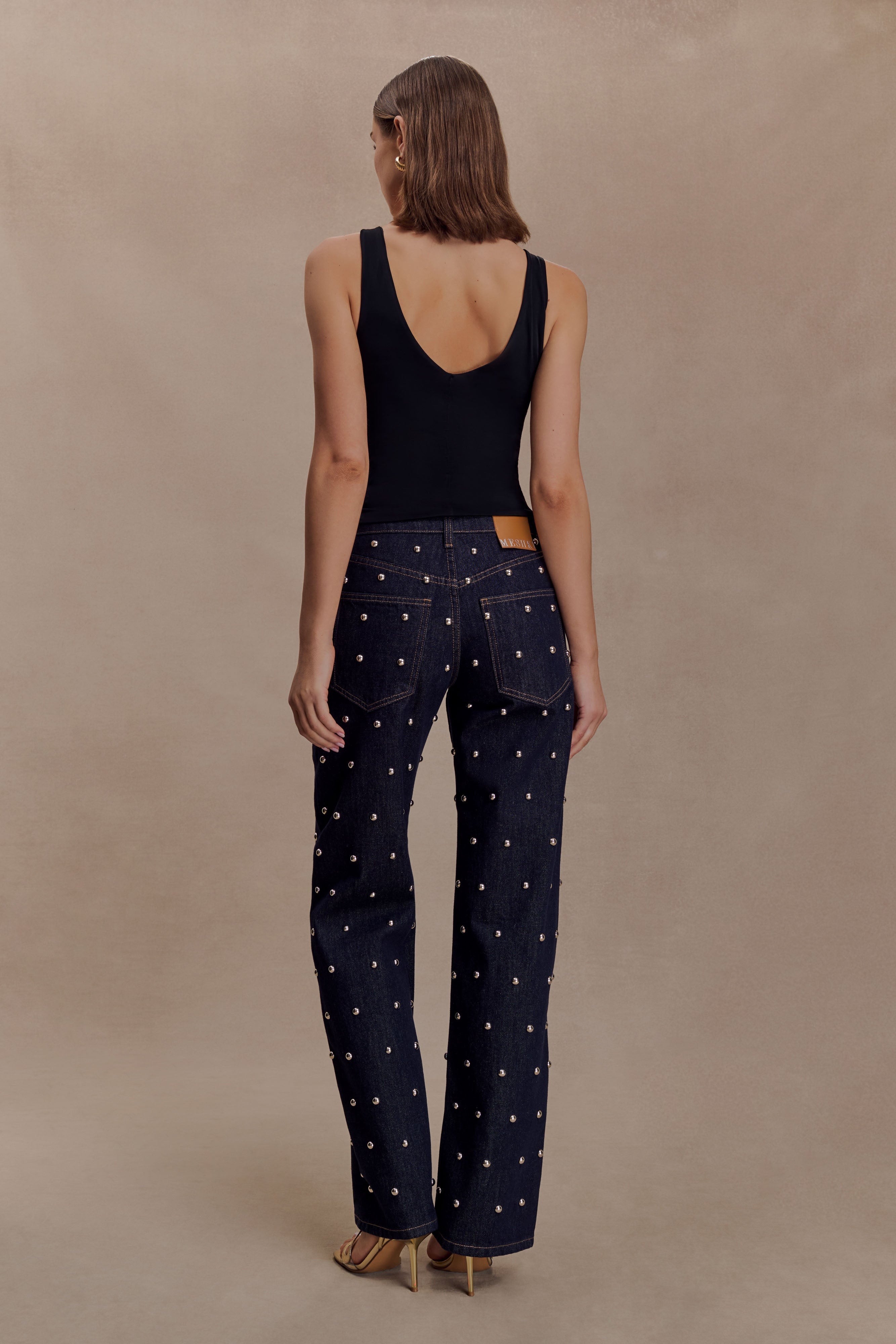 Spencer Slinky Top with Hardware - Black