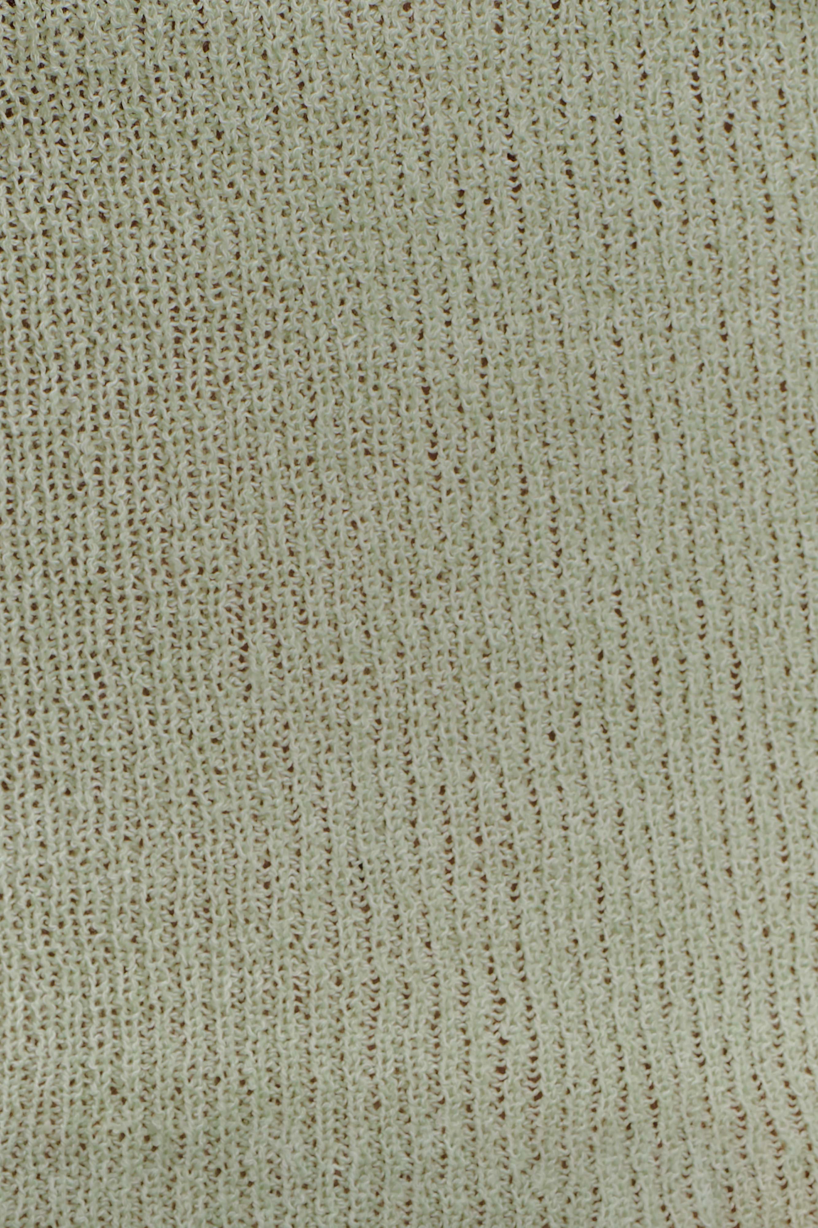 Samira Halter Knit Twist Top - Pastel Green