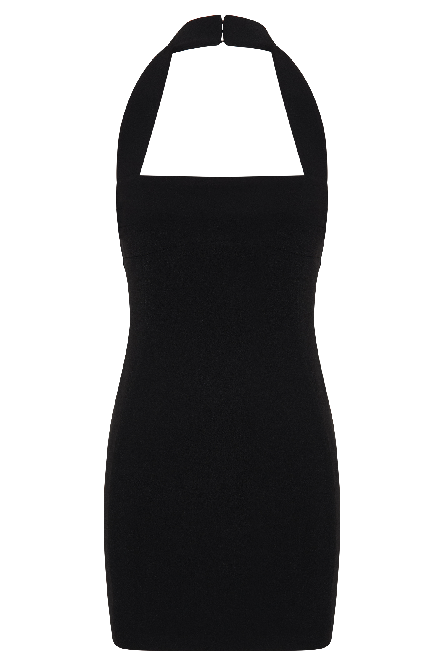Amelita Suiting Halter Mini Dress - Black