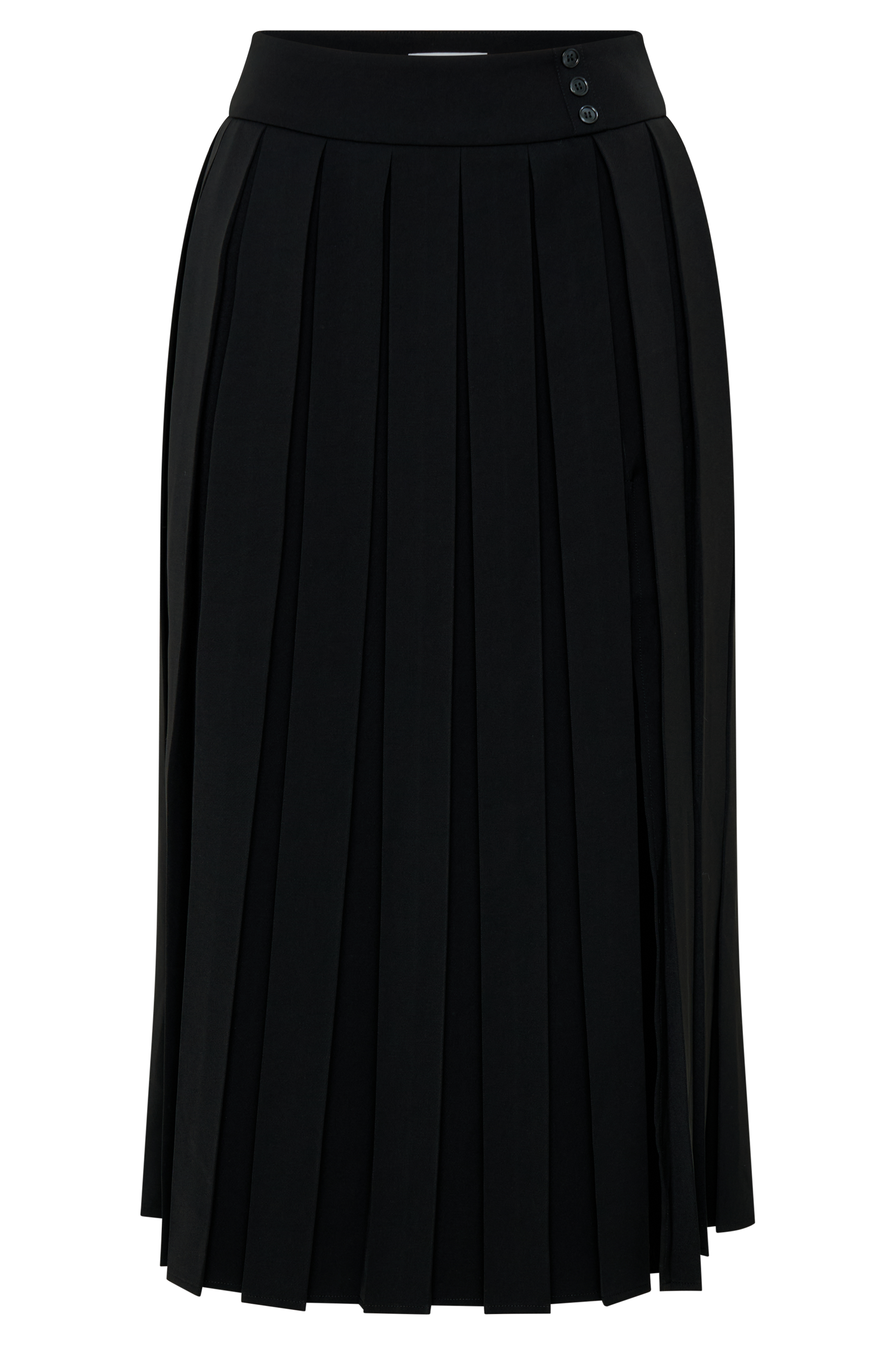 Sunny Pleated Midi Skirt - Black
