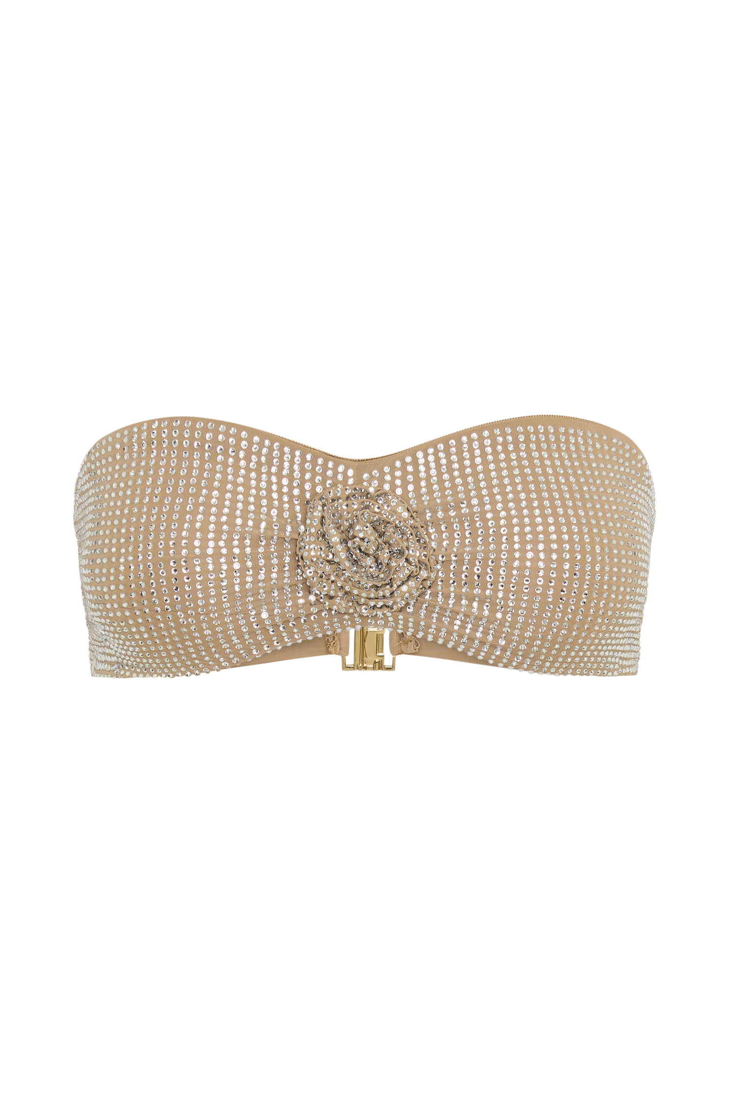 Noreen Rose Diamante Bikini Top - Nude