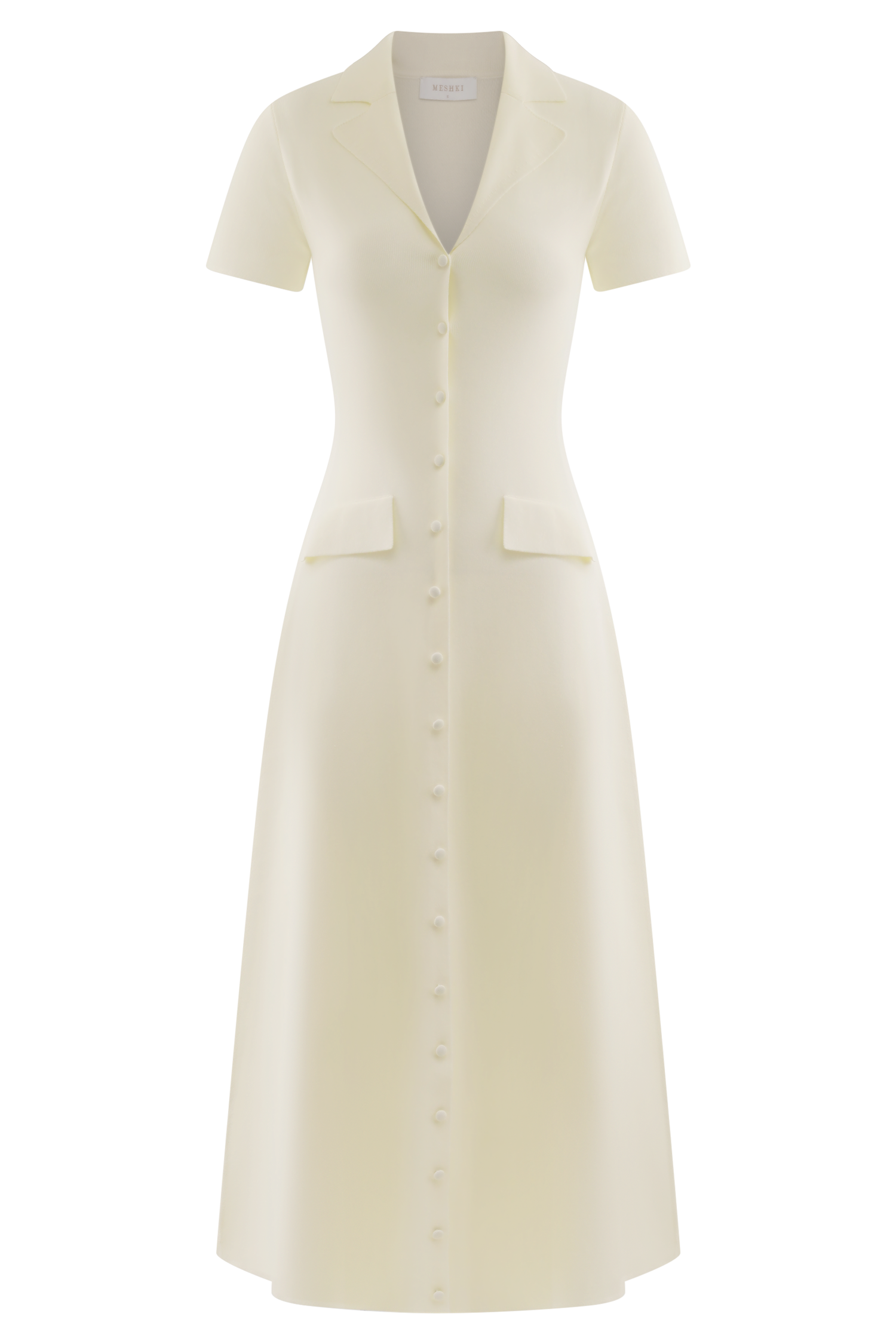 Pearson Short Sleeve Knit Midi Dress - Ivory