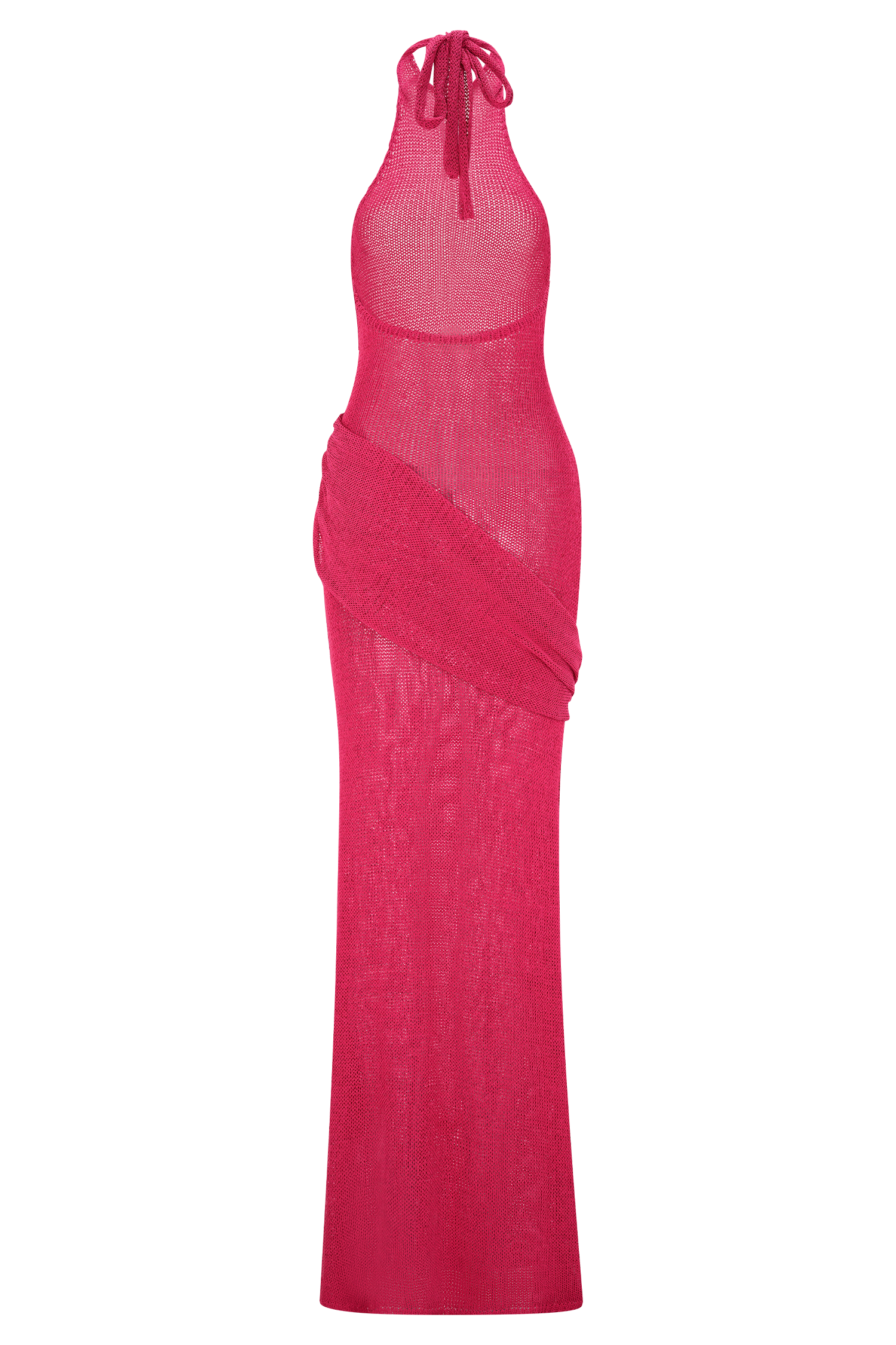 Reece Halter Knit Maxi Dress - Dragonfruit