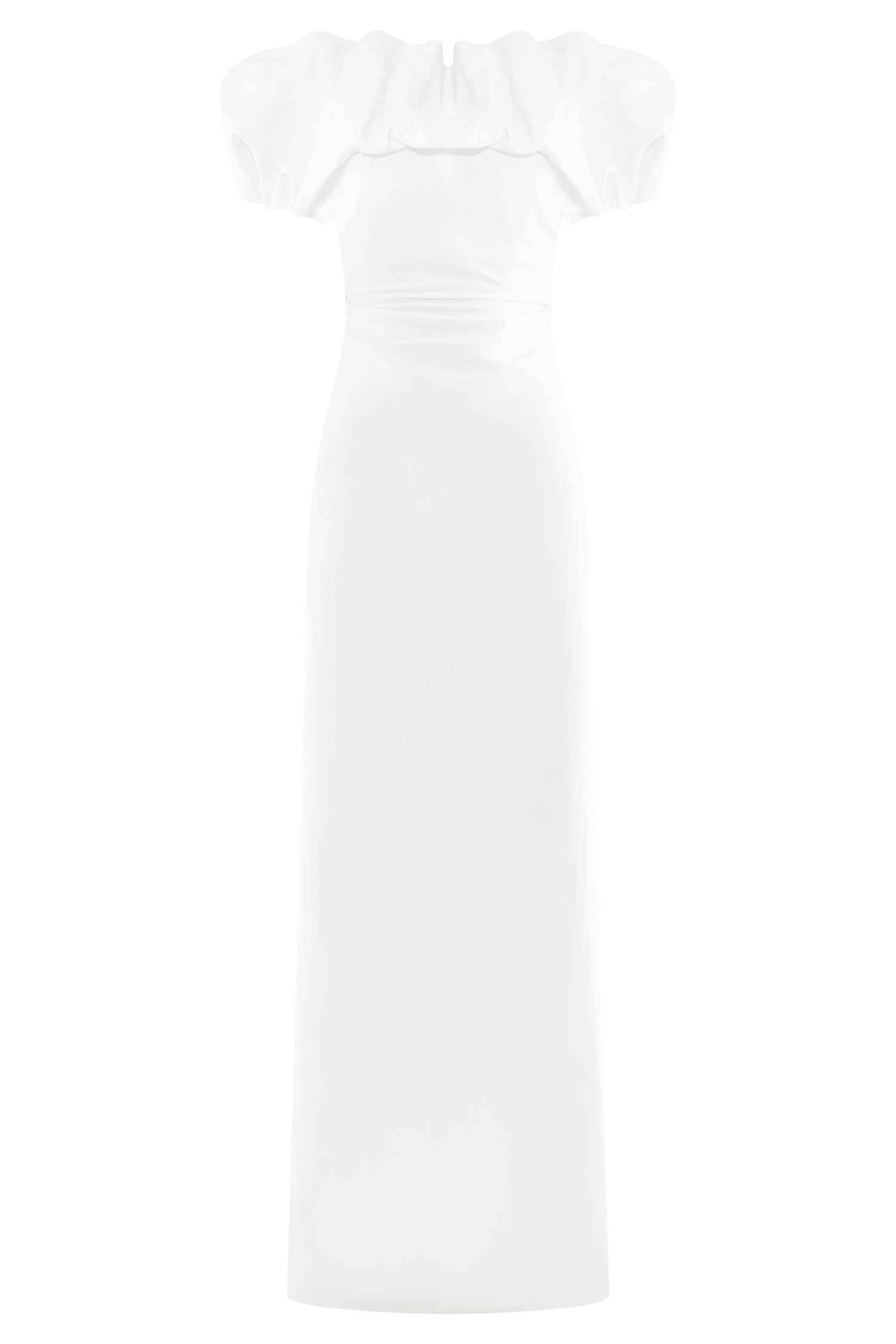 Sariya Sculptural Maxi Dress - White