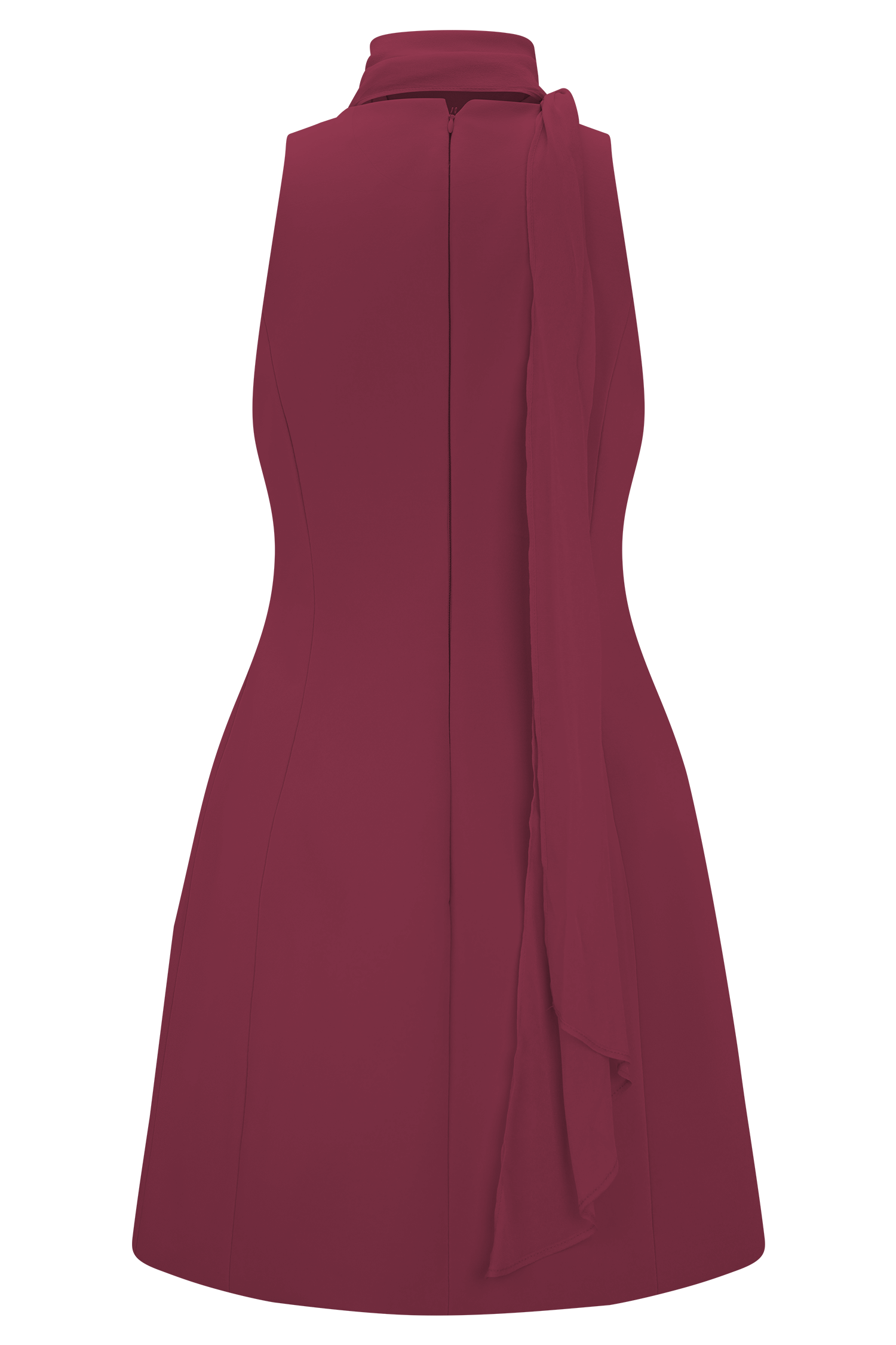 Skyler Suiting Embroidered Mini Dress - Wine
