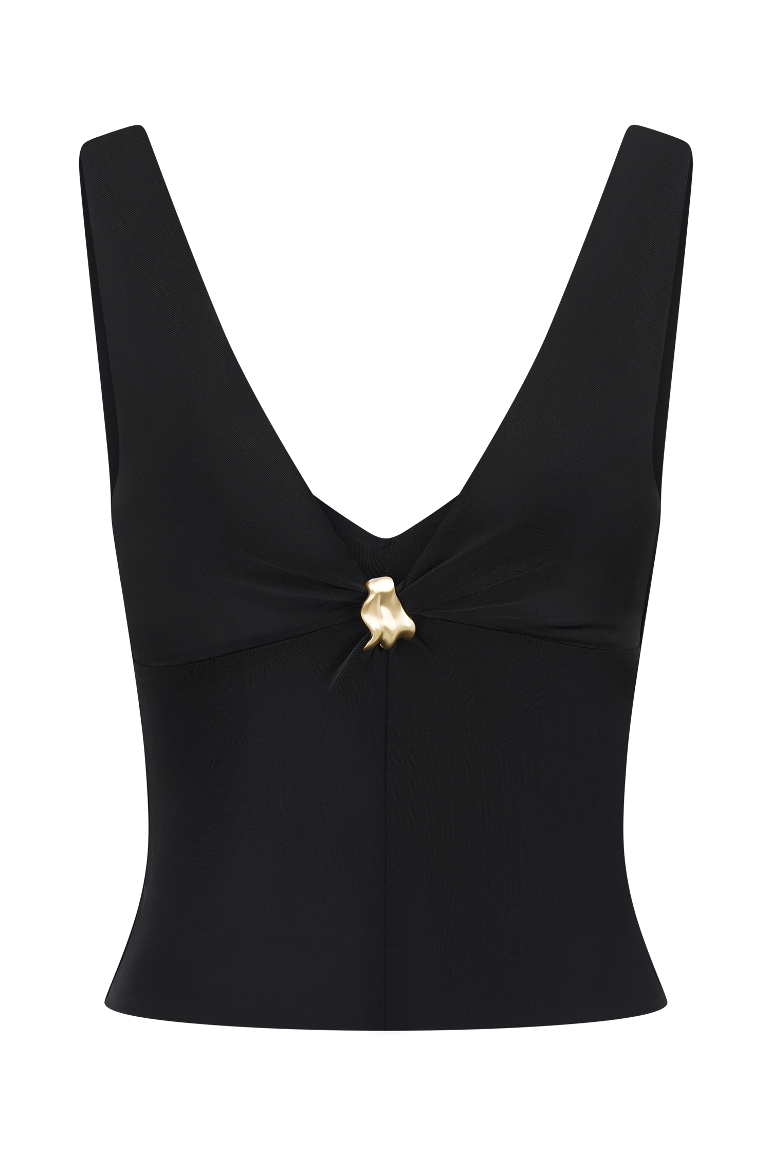 Spencer Slinky Top with Hardware - Black