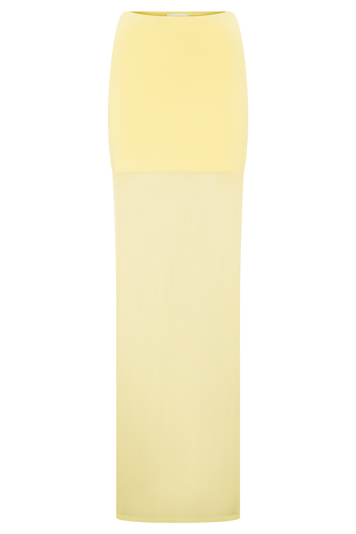 Tanyel Sheer And Bandage Knit Maxi Skirt - Lemon