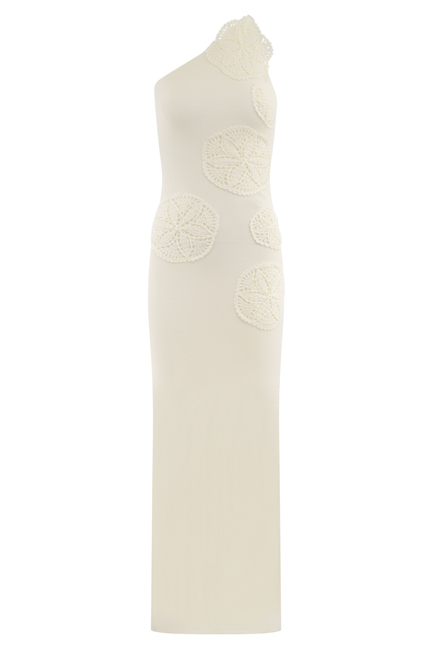 Teneika Crochet Knit Maxi Dress - Ivory