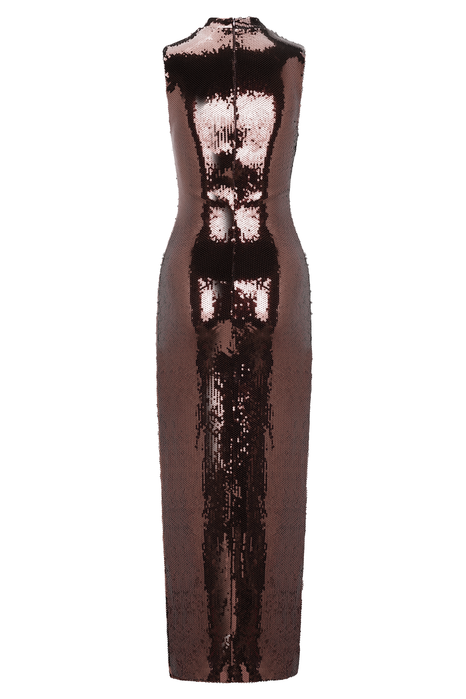 Veronica Sequin Midi Dress - Chocolate