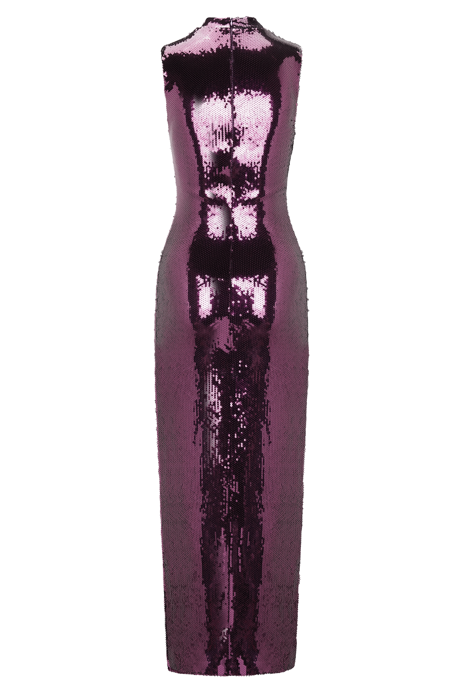 Veronica Sequin Midi Dress - Plum