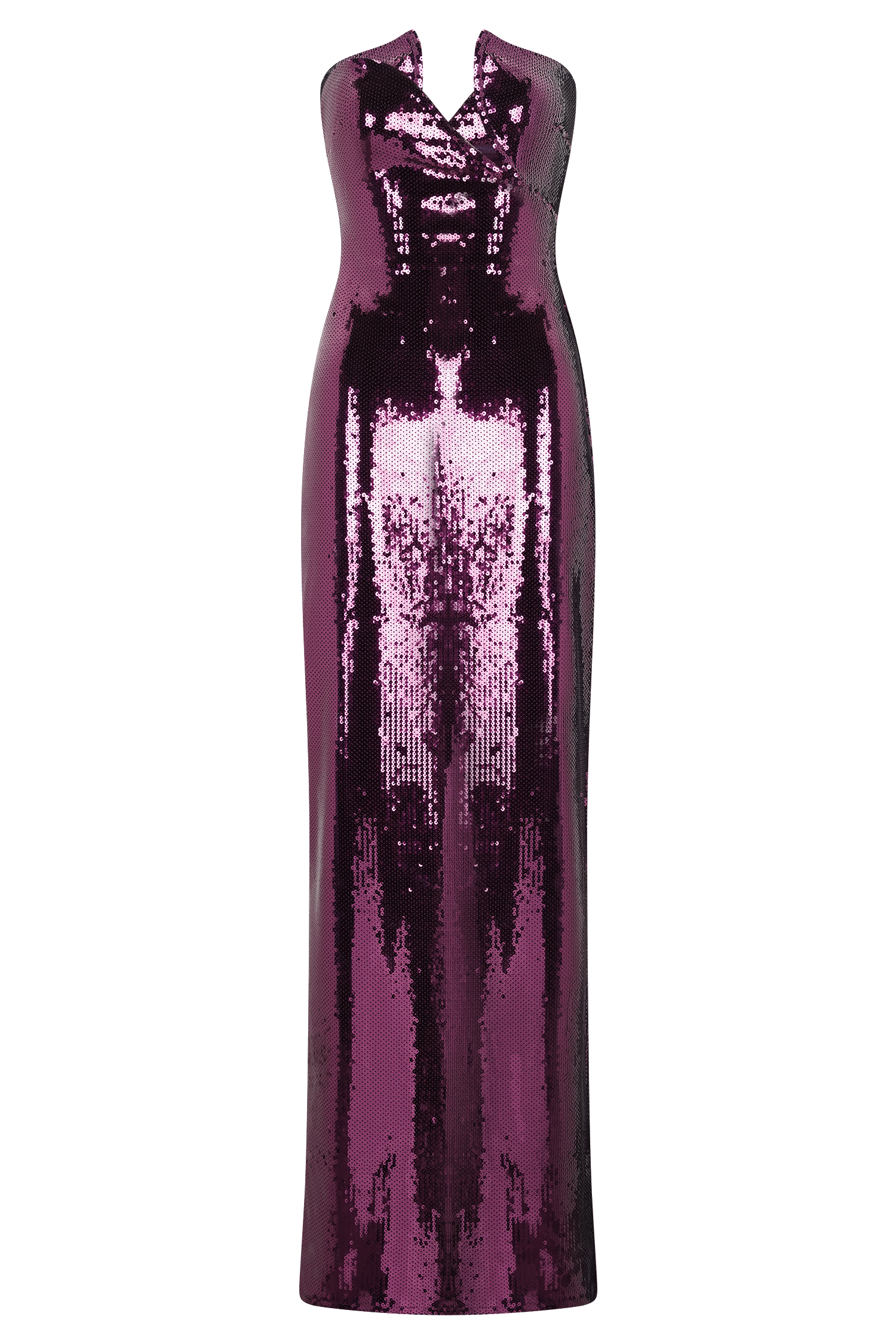 Winston Strapless Sequin Maxi Dress - Plum