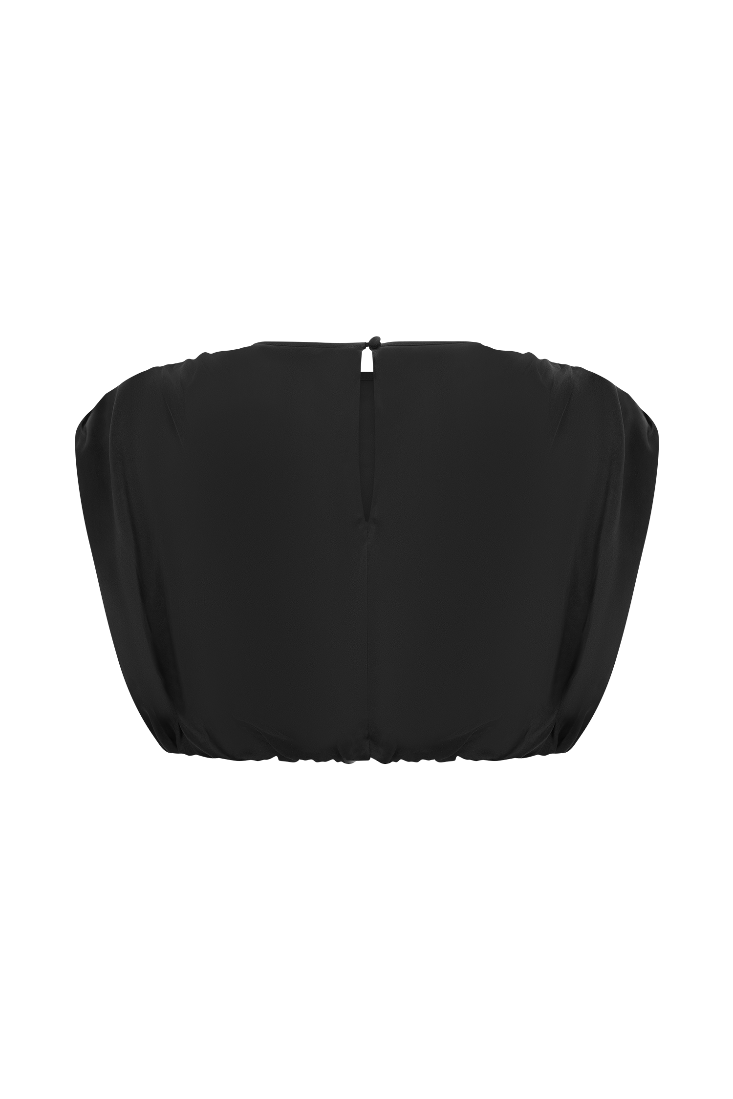 Zendaya Silk Crop Top - Black