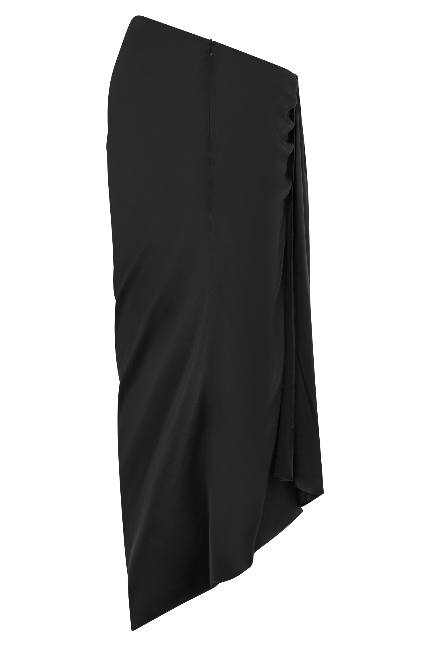 Zendaya Silk Midi Skirt - Black