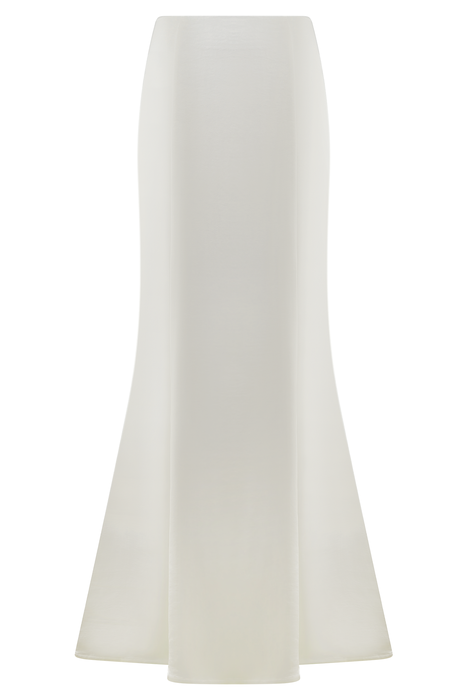 Khloe Satin Fishtail Maxi Skirt - White