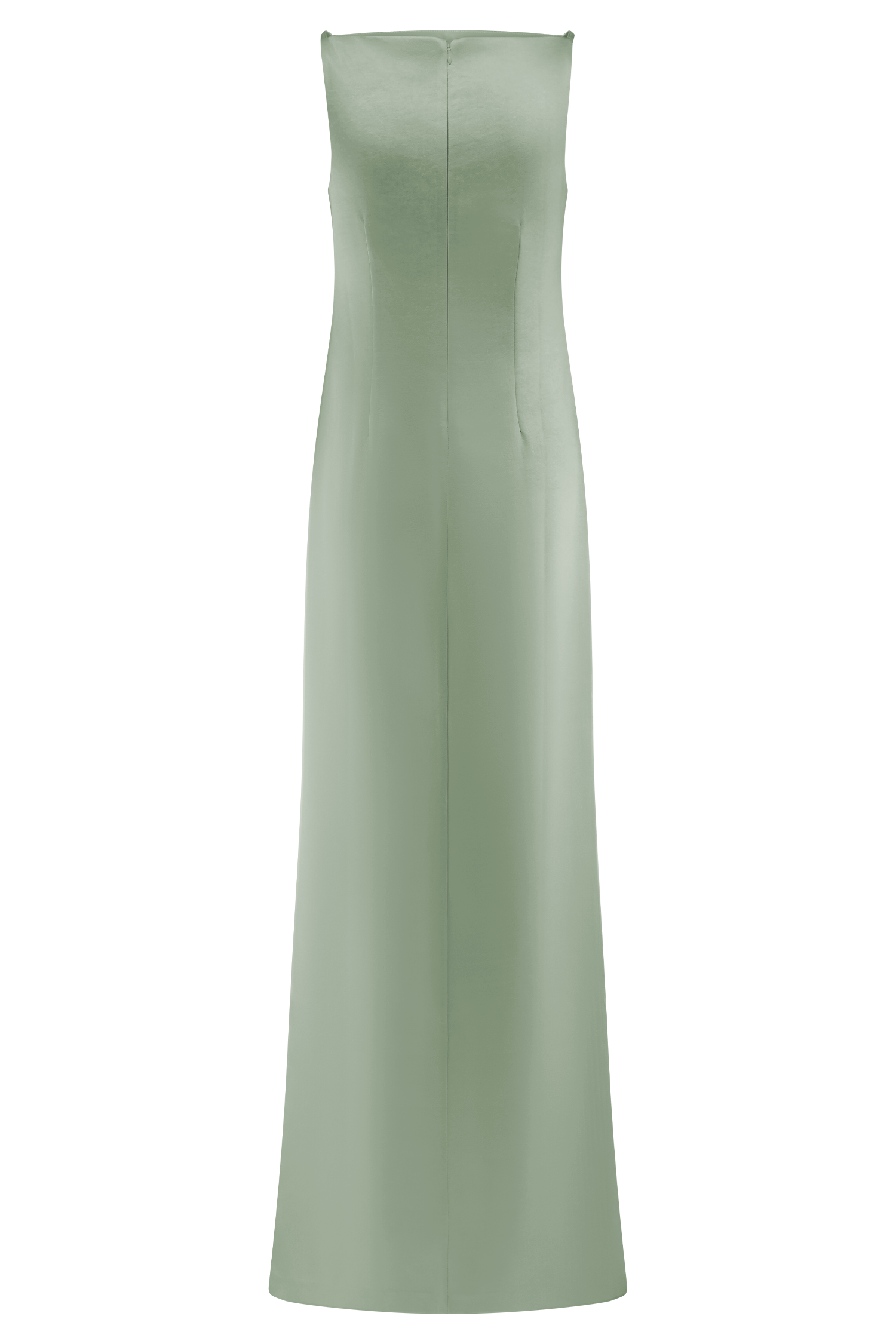 Violet Sleeveless Satin Maxi Dress - Sage